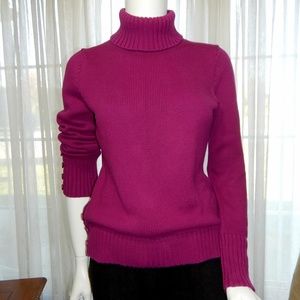 Ann Taylor LOFT Turtleneck Cotton Sweater, Large